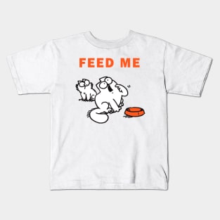 Feed Me Simons Cat Funny, For Men Simons Cat Feed Me Kids T-Shirt